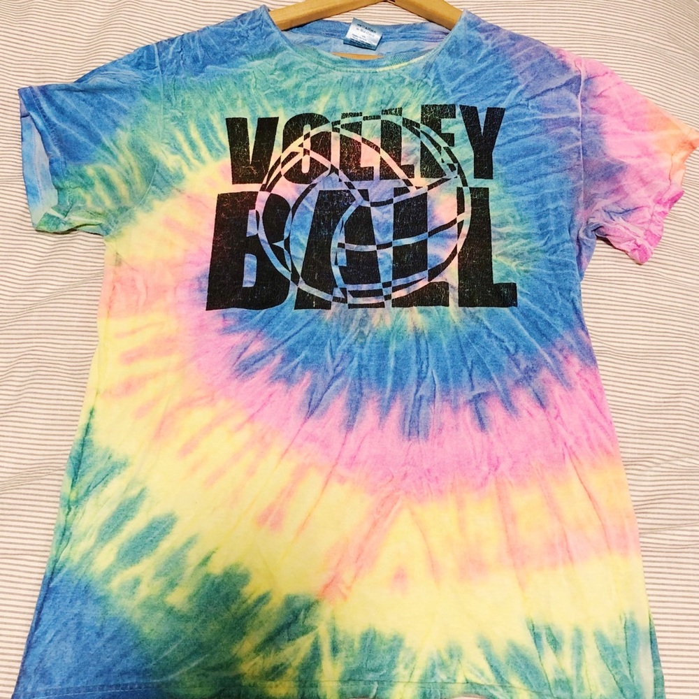 Tie Die Volleyball T Shirt